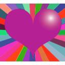 download Red Heart clipart image with 315 hue color