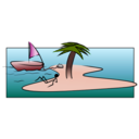 download Desert Island Stick Figure clipart image with 315 hue color