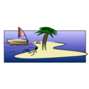 Desert Island Stick Figure