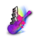 download Music clipart image with 270 hue color