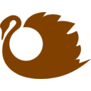 download Swan clipart image with 270 hue color
