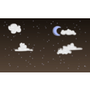 download Night Sky clipart image with 180 hue color
