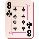 download Ornamental Deck 8 Of Clubs clipart image with 315 hue color