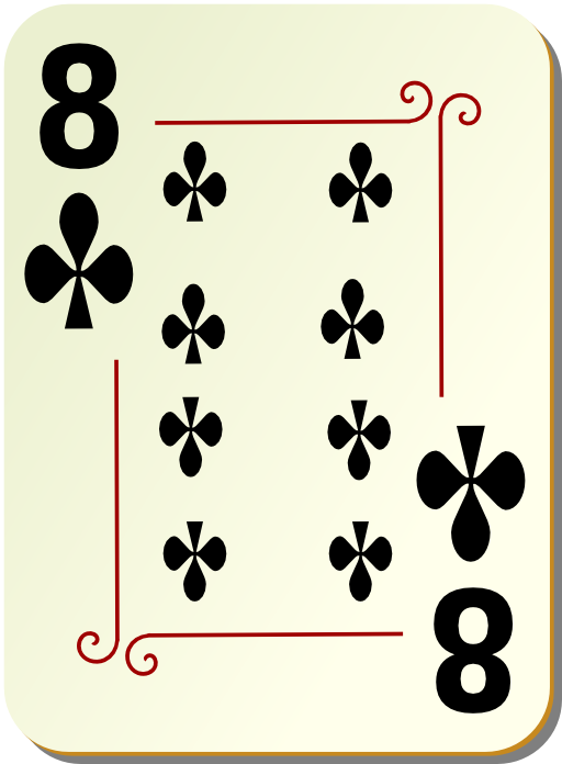 Ornamental Deck 8 Of Clubs