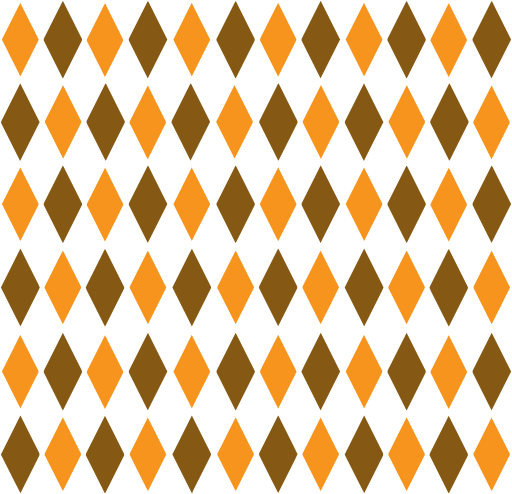 Brown Orange Retro Diamond Pattern 1