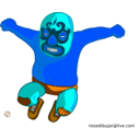 download Luchador Enmascarado clipart image with 180 hue color