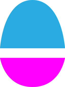 Magenta And Blue Egg