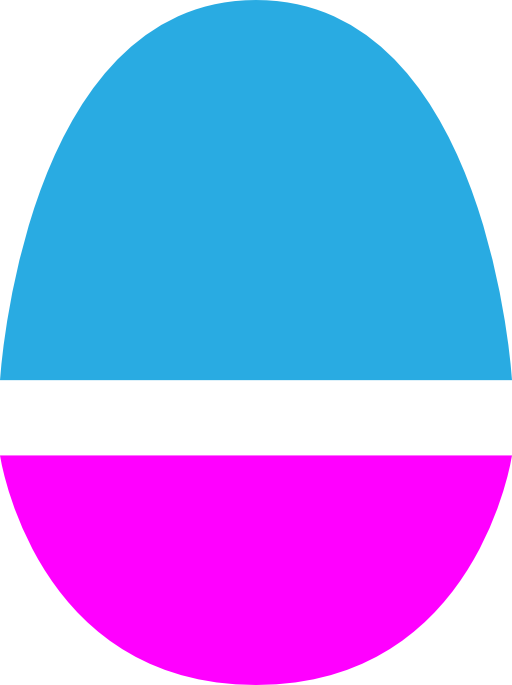 Magenta And Blue Egg