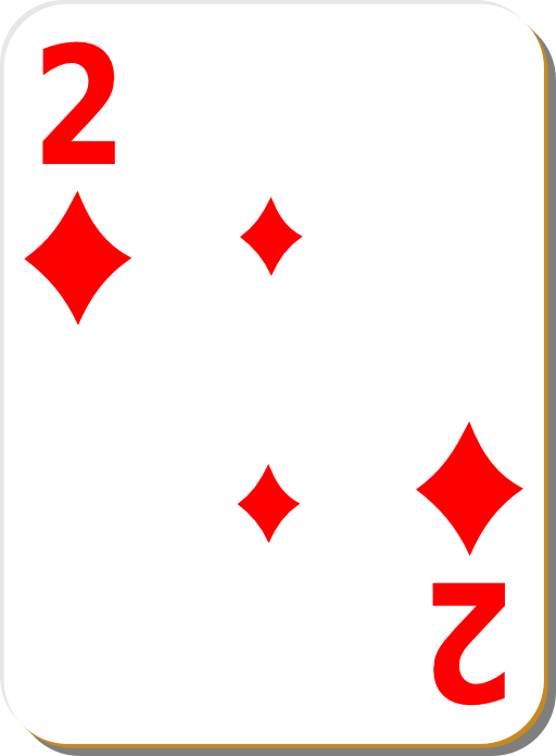 White Deck 2 Of Diamonds