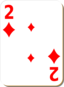 White Deck 2 Of Diamonds