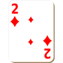 White Deck 2 Of Diamonds