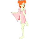 download Pink Anime Girl Beta clipart image with 45 hue color