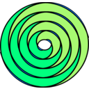 download Double Spiral Thick Lines clipart image with 90 hue color