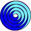 download Double Spiral Thick Lines clipart image with 180 hue color