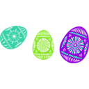 download 3 Colour Easter Eggs clipart image with 90 hue color