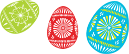 3 Colour Easter Eggs