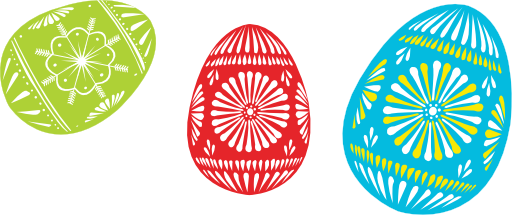 3 Colour Easter Eggs