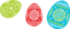 3 Colour Easter Eggs