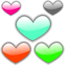 download Gloss Heart 4 clipart image with 135 hue color