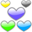 download Gloss Heart 4 clipart image with 225 hue color