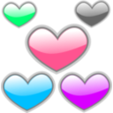 download Gloss Heart 4 clipart image with 315 hue color