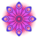 download Flower Burst clipart image with 270 hue color