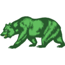 download Flag Of California Bear clipart image with 90 hue color