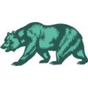 download Flag Of California Bear clipart image with 135 hue color