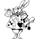 download Rabbit From Alice In Wonderland clipart image with 45 hue color