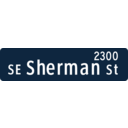 download Portland Oregon Street Name Sign Se Sherman Street clipart image with 90 hue color