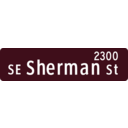 download Portland Oregon Street Name Sign Se Sherman Street clipart image with 225 hue color