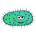 download Funny Green Bactera clipart image with 90 hue color