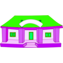 download School Building clipart image with 90 hue color