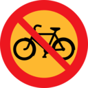 download No Bicycles Roadsign clipart image with 0 hue color