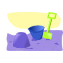 download Sandcastle 2 clipart image with 225 hue color