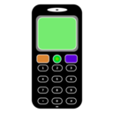 download Mobile Phone clipart image with 270 hue color