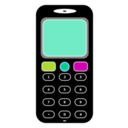 download Mobile Phone clipart image with 315 hue color