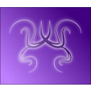 download Red Swirls clipart image with 270 hue color