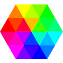 download 24 Color Hexagon clipart image with 45 hue color