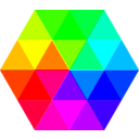 download 24 Color Hexagon clipart image with 90 hue color