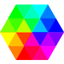 download 24 Color Hexagon clipart image with 135 hue color