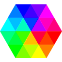 download 24 Color Hexagon clipart image with 225 hue color