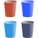download Cups clipart image with 180 hue color