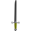 download Simple Sword clipart image with 45 hue color