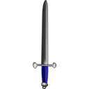 download Simple Sword clipart image with 225 hue color