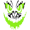 download Scary Face clipart image with 90 hue color