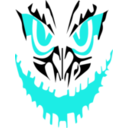 download Scary Face clipart image with 180 hue color