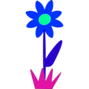 download Flower clipart image with 180 hue color