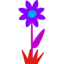 download Flower clipart image with 225 hue color