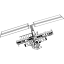 download International Space Station clipart image with 135 hue color